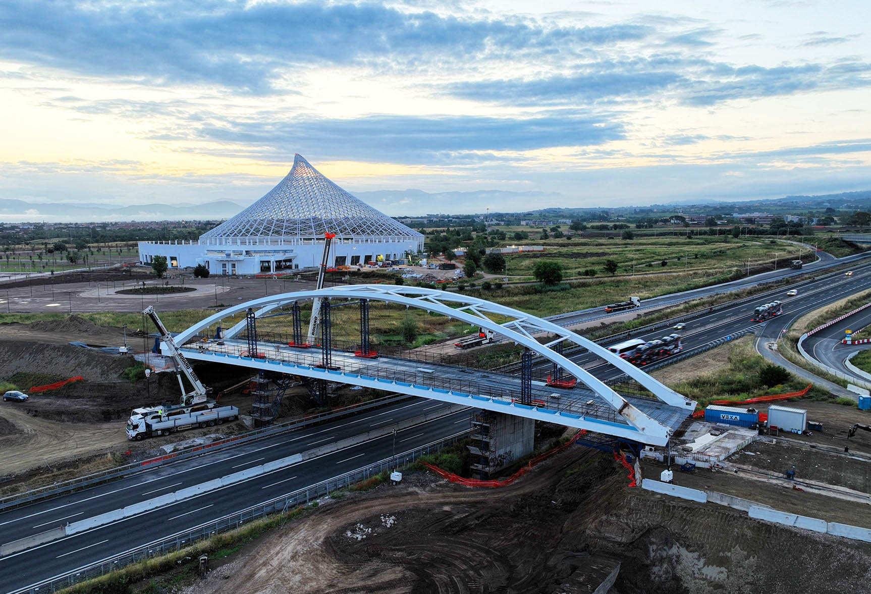 Tor Vergata: varato il ponte ad arco sulla A1, opera da 28 milioni
