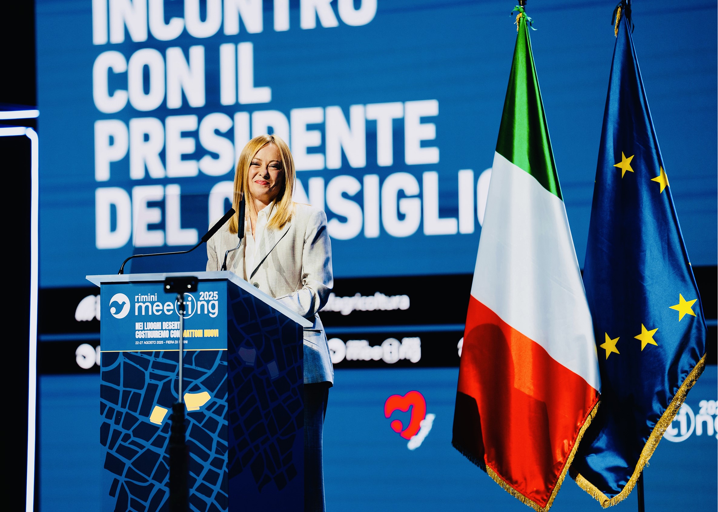 Giorgia Meloni al Meeting di Rimini annuncia il nuovo Piano Casa