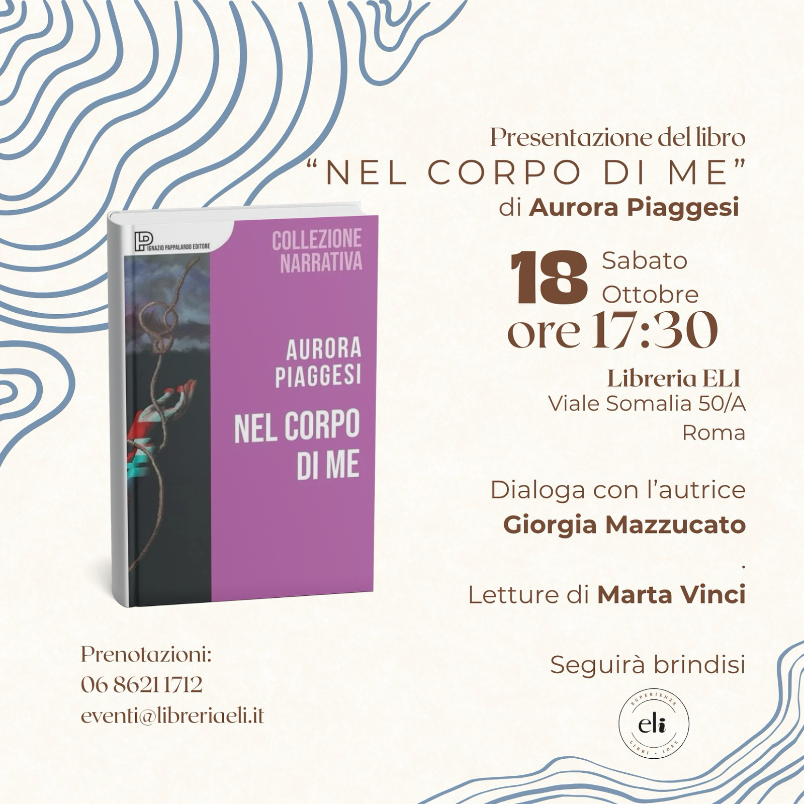 Roma, presentazione del libro Nel corpo di me di Aurora Piaggesi