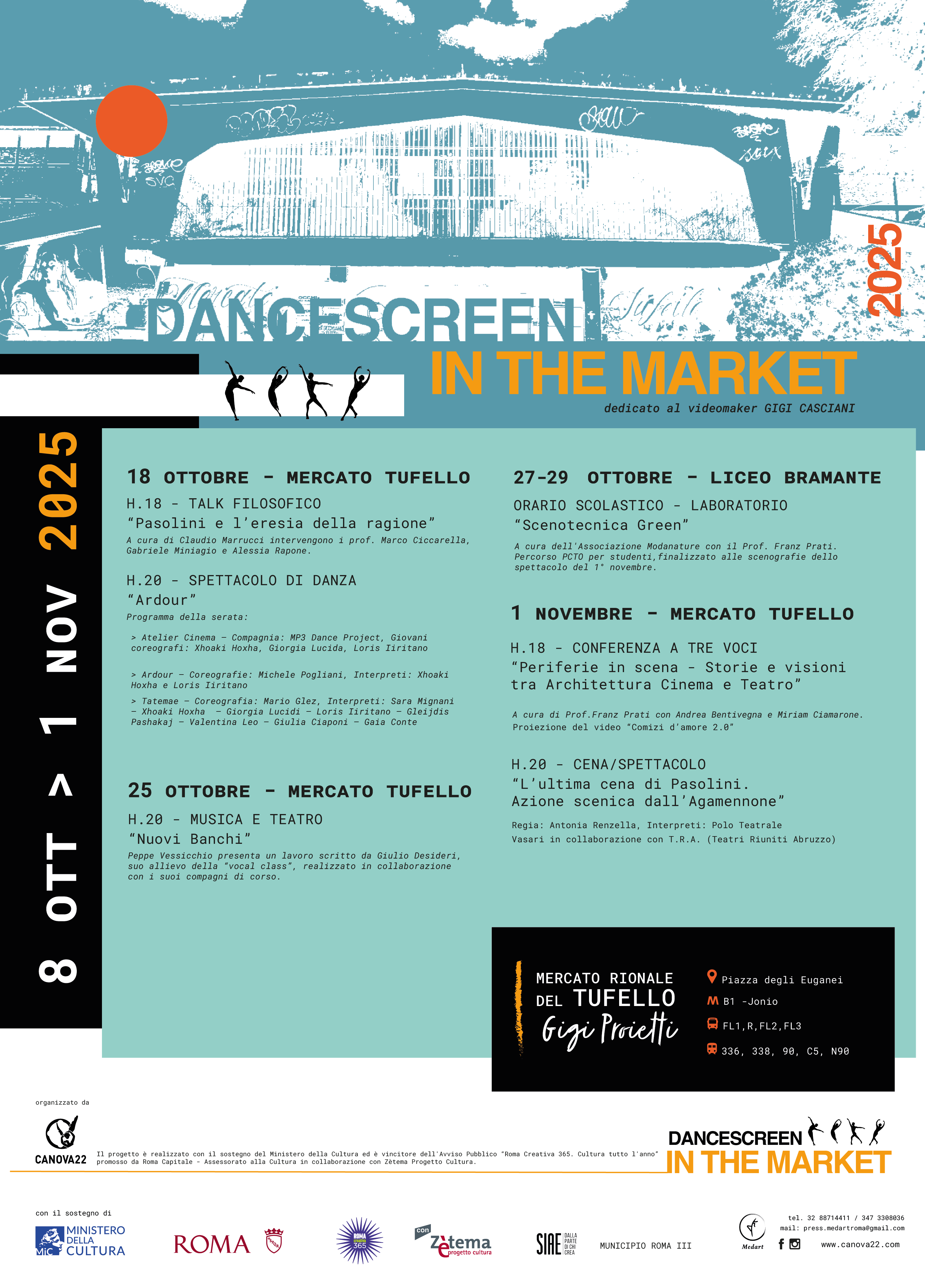 Roma, al mercato del Tufello torna “Dancescreen in the Market”