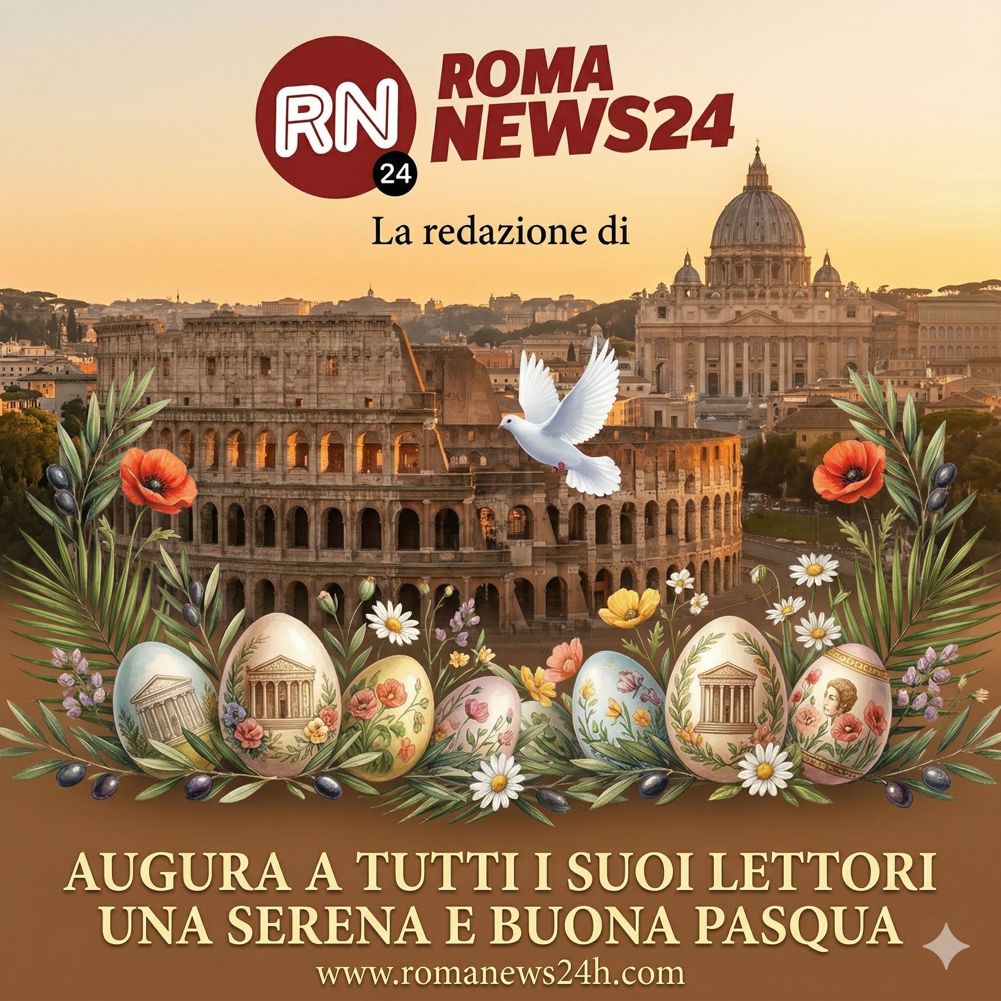 Buona Pasqua da RomaNews24: i nostri auguri a tutti i lettori