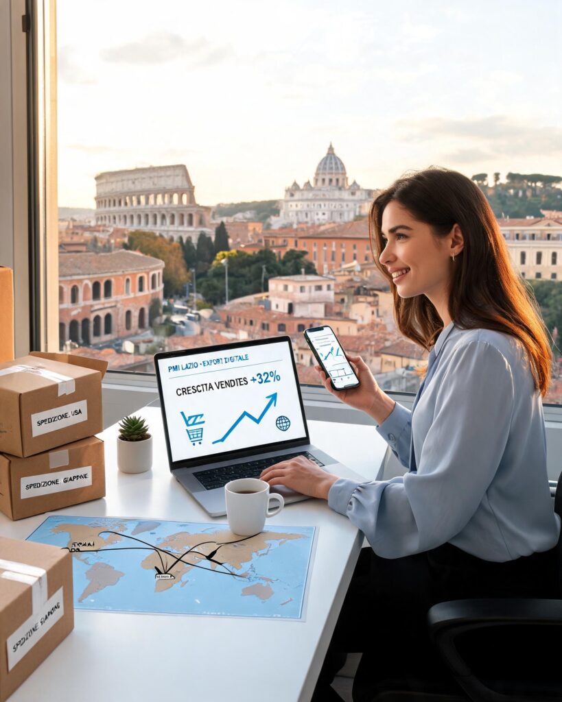 le PMI del Lazio hanno superato gli 80 milioni di euro di export attraverso Amazon, con Roma tra le città più dinamiche