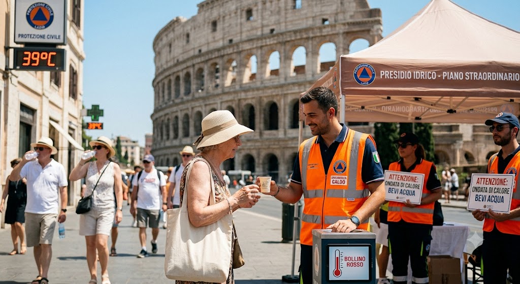Ondata di calore a Roma: bollino rosso e piano straordinario